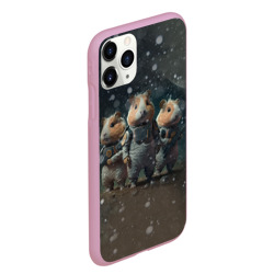 Чехол для iPhone 11 Pro Max матовый Морские свинки в комбинезонах на марсе - фото 2