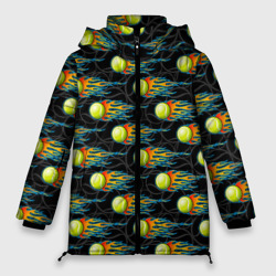 Женская зимняя куртка Oversize Мячики теннисные