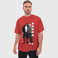 Мужская футболка oversize 3D Kasabian рок группа - фото 2