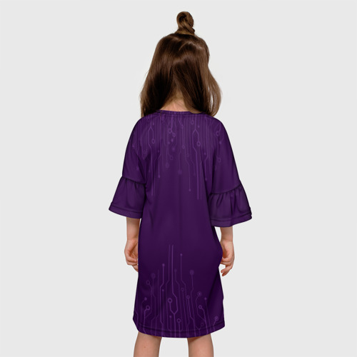 Детское платье 3D с принтом Kasabian The Alchemist's Euphoria, вид сзади #2
