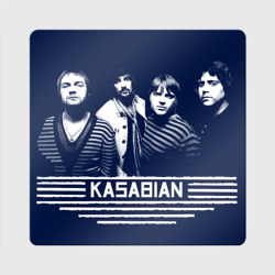 Магнит виниловый Квадрат Kasabian все участники группы