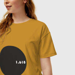 Женская футболка хлопок Oversize Число Фибоначчи - фото 2