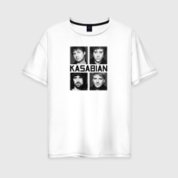 Женская футболка хлопок Oversize Kasabian музыканты