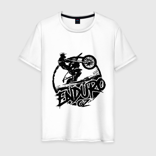 Мужская футболка из хлопка с принтом Enduro oz, вид спереди №1