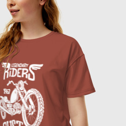 Женская футболка хлопок Oversize Legendary riders - фото 2