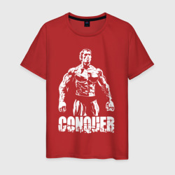 Arnold conquer – Футболка из хлопка с принтом купить со скидкой в -20%