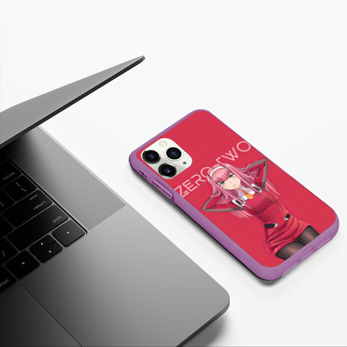 Чехол для iPhone 11 Pro матовый 0 2 - Darling in the Franxx, цвет фиолетовый - фото 5