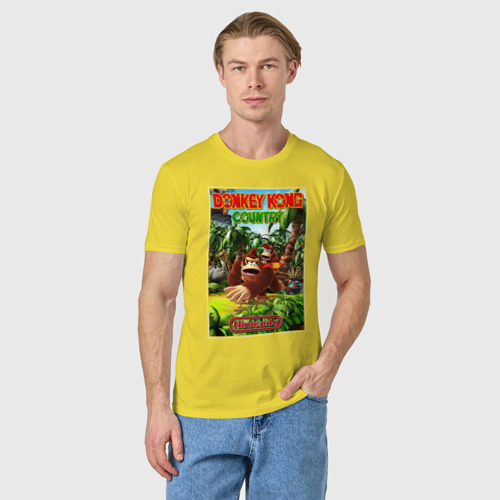 Мужская футболка хлопок Nintendo - donkey kong, цвет желтый - фото 3