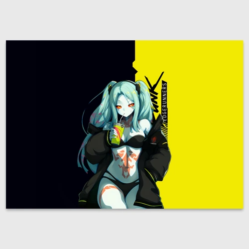 Поздравительная открытка Rebecca - Cyberpunk Edgerunners