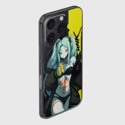 Чехол для iPhone 16 Pro силиконовый с защитой камеры Rebecca - Cyberpunk Edgerunners - фото 2
