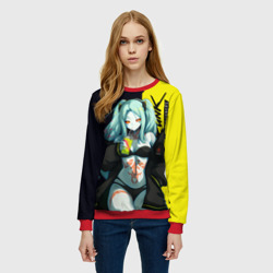 Женский свитшот 3D Rebecca - Cyberpunk Edgerunners - фото 2