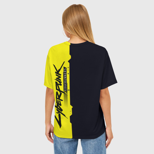 Женская футболка oversize 3D Rebecca - Cyberpunk Edgerunners, цвет 3D печать - фото 4