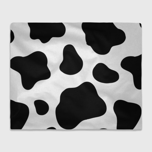 Плед 3D с принтом Принт - пятна коровы, вид спереди #2