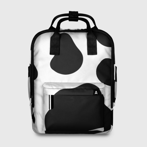 Женский рюкзак 3D с принтом Принт - пятна коровы, вид спереди #2