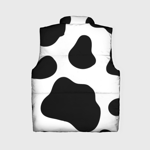 Женский жилет утепленный 3D с принтом Принт - пятна коровы, вид сзади #1