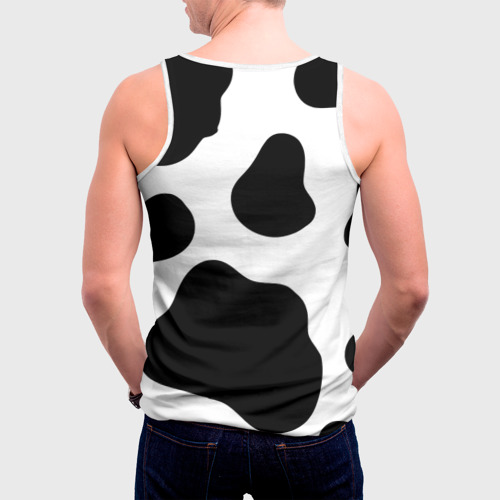 Мужская майка 3D Принт - пятна коровы, цвет 3D печать - фото 4