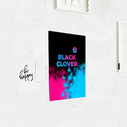 Постер Black Clover - neon gradient: символ сверху - фото 3