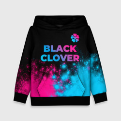 Детская толстовка 3D Black Clover - neon gradient: символ сверху