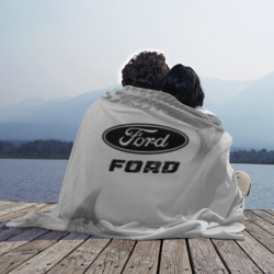 Плед 3D Ford Speed на светлом фоне со следами шин - фото 2