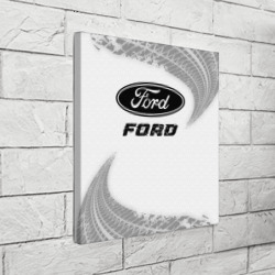 Холст квадратный Ford Speed на светлом фоне со следами шин - фото 2