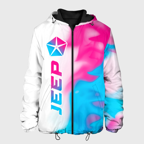 Мужская куртка 3D Jeep neon gradient style: по-вертикали, цвет 3D печать