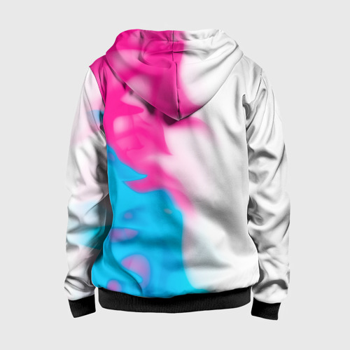 Детская толстовка 3D на молнии Jeep neon gradient style: по-вертикали, цвет черный - фото 2