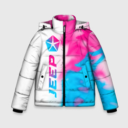 Зимняя куртка для мальчиков 3D Jeep neon gradient style: по-вертикали