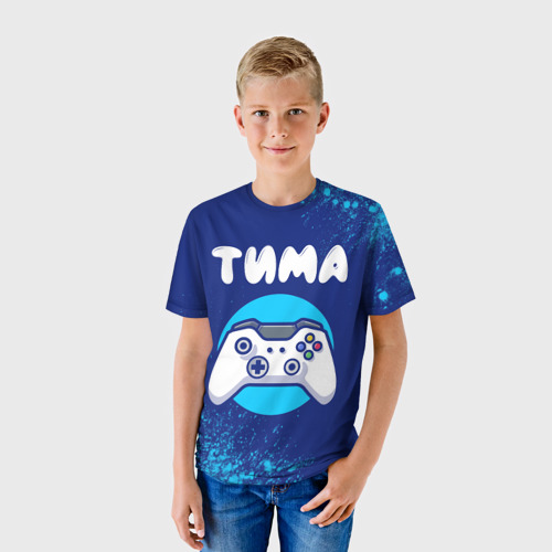 Детская футболка 3D Тима геймер, цвет 3D печать - фото 3