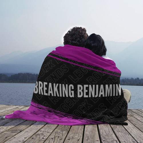 Плед 3D Breaking Benjamin rock Legends: надпись и символ, цвет 3D (велсофт) - фото 3