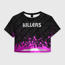 Женская футболка Crop-top 3D The Killers rock Legends: символ сверху