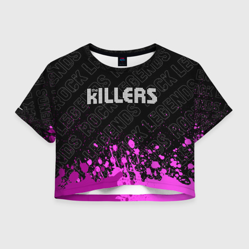 Женская футболка Crop-top 3D The Killers rock Legends: символ сверху, цвет 3D печать