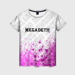 Женская футболка 3D Megadeth rock Legends: символ сверху