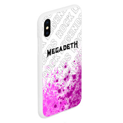 Чехол для iPhone XS Max матовый Megadeth rock Legends: символ сверху - фото 2