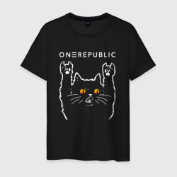 Мужская футболка хлопок OneRepublic rock cat