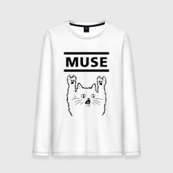 Мужской лонгслив хлопок Muse - rock cat