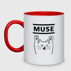 Кружка двухцветная Muse - rock cat