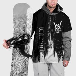 Накидка на куртку 3D Burzum и рок символ на темном фоне