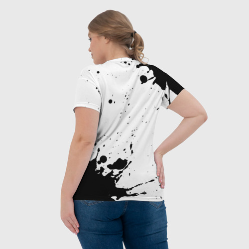 Женская футболка 3D Asking Alexandria и рок символ на светлом фоне, цвет 3D печать - фото 7