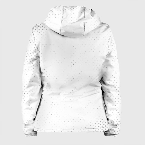 Женская куртка 3D с принтом Within Temptation glitch на светлом фоне: надпись, символ, вид сзади #1