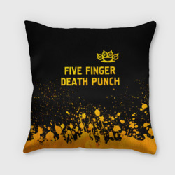 Подушка 3D Five Finger Death Punch - gold gradient: символ сверху