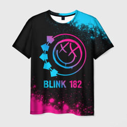 Мужская футболка 3D Blink 182 - neon gradient