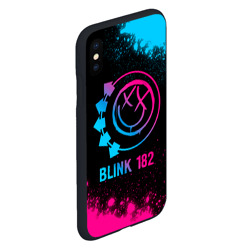 Чехол для iPhone XS Max матовый Blink 182 - neon gradient - фото 2