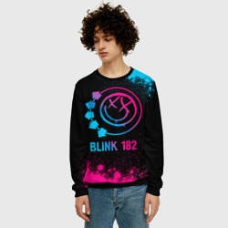 Мужской свитшот 3D Blink 182 - neon gradient - фото 2