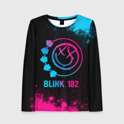 Женский лонгслив 3D Blink 182 - neon gradient