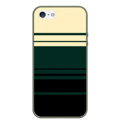 Чехол для iPhone 5/5S матовый Полосы зелёный