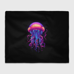 Плед 3D Неоновая медуза с глазами
