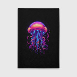 Обложка для автодокументов Неоновая медуза с глазами