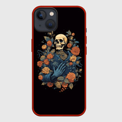 Винтажный скелет в цветах – Чехол для iPhone 13 с принтом купить
