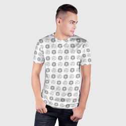 Мужская футболка 3D Slim Лев и знак зодиака - фото 2