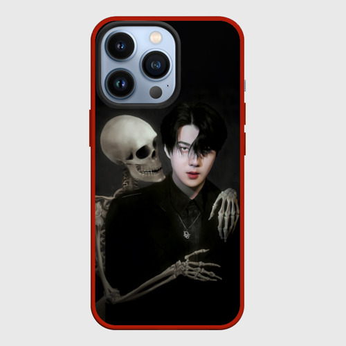 Чехол для iPhone 13 Pro Сехун со скелетом, цвет красный